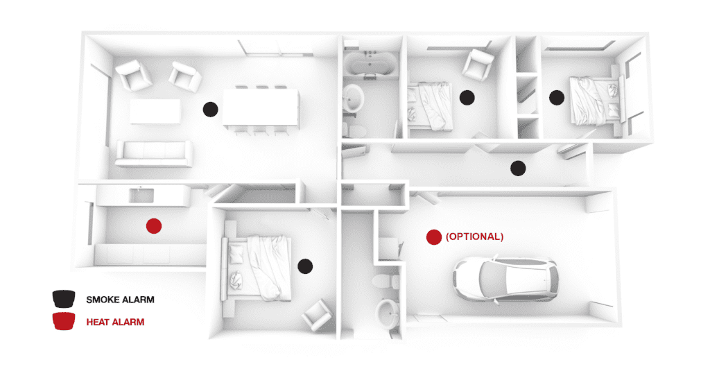 NZBC House Image with Heat in Garage