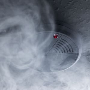 smoke alarm detecting smoke