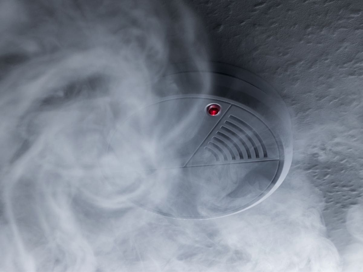 smoke alarm detecting smoke