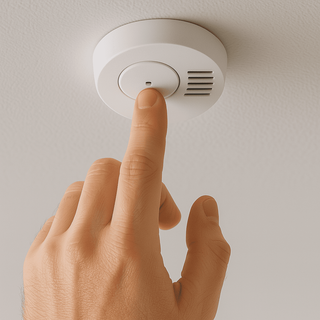 testing smoke alarm